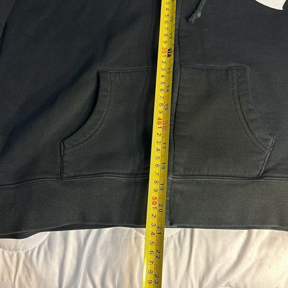 Large Heart Hoodie Black with Zipper and front pockets - Picture 3 of 9